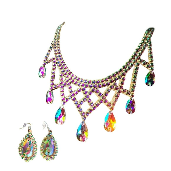 Conjunto de joyas de baile Fernando Pendientes Gota de lágrima Estilo C