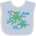 thumbnail image 3 of Inktastic My Aunt Loves Me Octopus Boys or Girls Baby Bib, 3 of 4