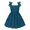 Blue, variant on Girls Summer Dreeses Spaghetti Strap Bow Ruched Smocked Back Boho Beach Party Sundress, 4-14Y