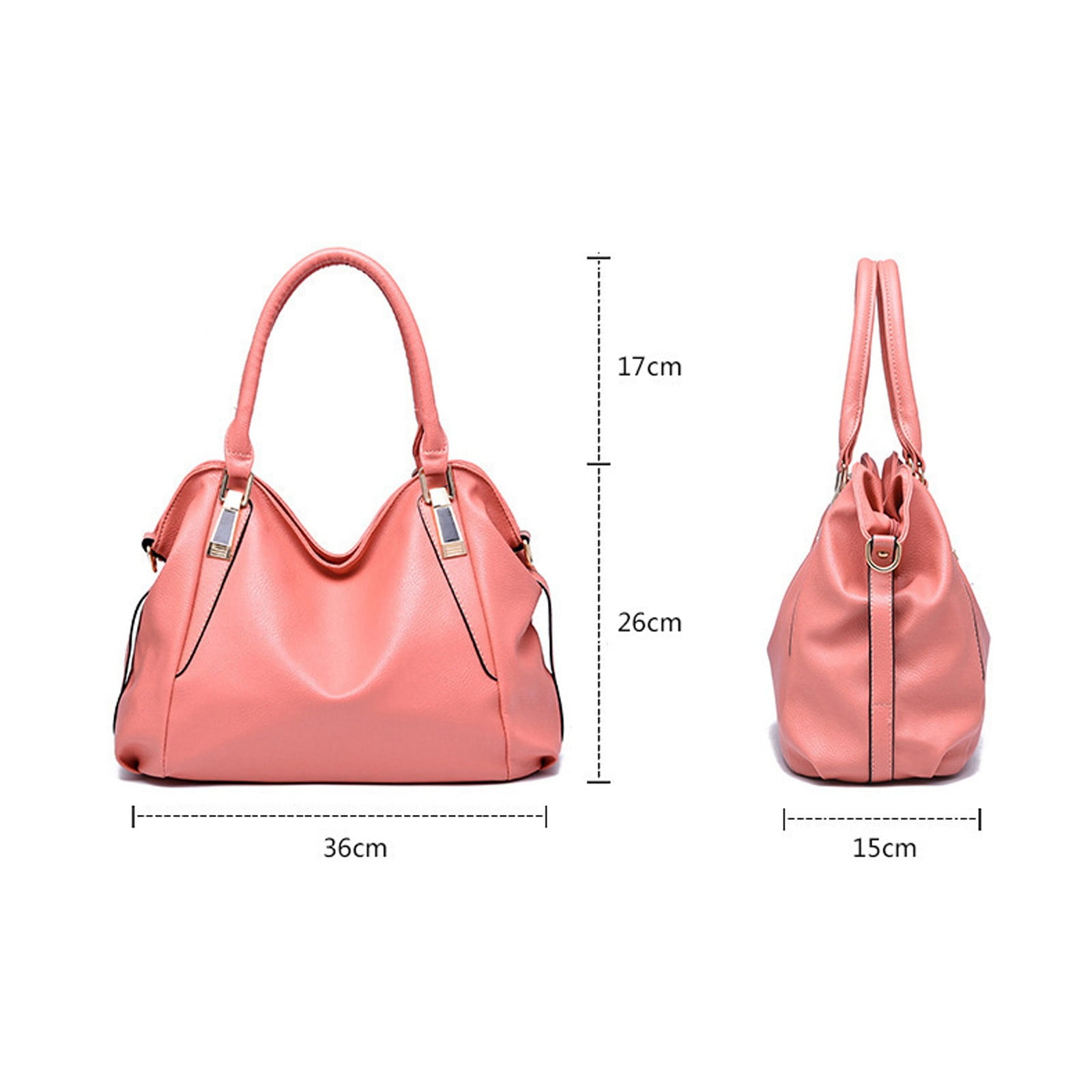 LQCrafK Crossbody Bags for Women Fashion Soft Leather Large Capacity Bag One Shoulder Bag Handbag Pink