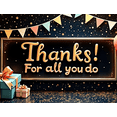 thumbnail image 3 of Gold Balloons Thank You Banner Decorative Design Appreciation Banner for Office Party Employee Celebration Indoor Decoration, 3 of 7