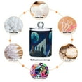 thumbnail image 6 of Yayeee 4 Pack Qtip Holder Bathroom Cotton Swab Canister with Lid Clear Dispenser Set, Blue Planet, 6 of 6