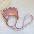 thumbnail image 3 of Bolso De Hombro Bolso Patrón de cocodrilo cruzados de hombro de cuero de PU Moda para el trabajo (rosa), 3 of 6
