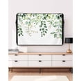 thumbnail image 3 of Outdoor TV Cover 52 to 55 Inch Weatherproof, Watercolor Green Eucalyptus Leaf Waterproof TV Screen Protector for Outside Decor with Zipper and Pocket 52"L x 30"H , White Botanical, 3 of 7
