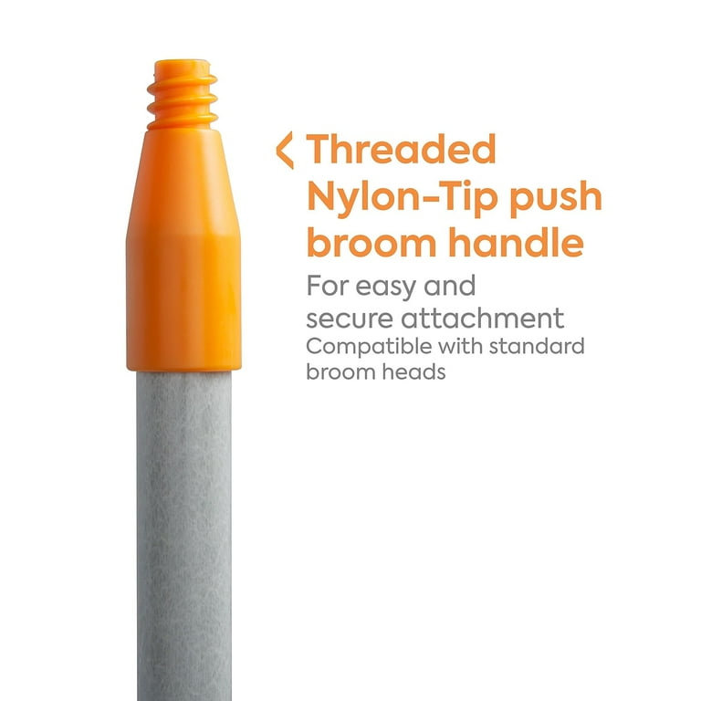 Push Broom Handle with Nylon Thread, Fiberglass, 60 Push Broom Handle with Nylon Thread, Fiberglass, 60