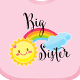 thumbnail image 4 of Inktastic Big Sister- sun and rainbow Girls Baby Bib, 4 of 4