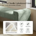 thumbnail image 5 of 58'' Upholstered Bench Chenille Boucle Modern Accent Bench End of Bedroom Entryway Sage, 5 of 9