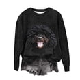 thumbnail image 4 of JSheng Women's Sweatshirts Printing Fashion Printed Loose Long Sleeve Round Neck Hoodless Loose Comfy Tops, 4 of 5