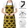 thumbnail image 4 of Kdxio Sunflowers 3 Apron with Pockets Adjustable Kitchen Aprons for Men Women Waterproof Aprons for Cooking,Drawing,Crafting, Baking Household Cleaning, 4 of 5