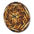 thumbnail image 3 of Designart 'Yellowish Hexagon Fractal 3D' Modern Wood Wall Clock, 3 of 5