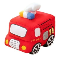 Car Plush Simulation,Cartoon Pillow Stuffed Plush car Gift Children's Birthday Party Gift(Fire Truck)
