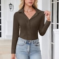 thumbnail image 6 of PFRNLF Button Down Shirts for Women Long Sleeve Stretch Fitted Dress Shirt Wrinkle Free Collared Business Work Tops, 6 of 8