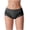 Black, variant on Women's Mid Waist Ice Silk Briefs, Side Mesh Seamless Stretch Hip Lift Breathable Underpants S-3XL