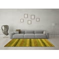 thumbnail image 3 of Ahgly Company Indoor Rectangle Abstract Yellow Modern Area Rugs, 6' x 9', 3 of 4