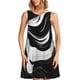 thumbnail image 1 of Fotbe Abstract Black White Swirls Vestido de Verano sin Mangas para Mujer – Vestido Midi Línea A, Estilo Camiseta Floral, Vestido Playero Casual y Fluido, 1 of 7