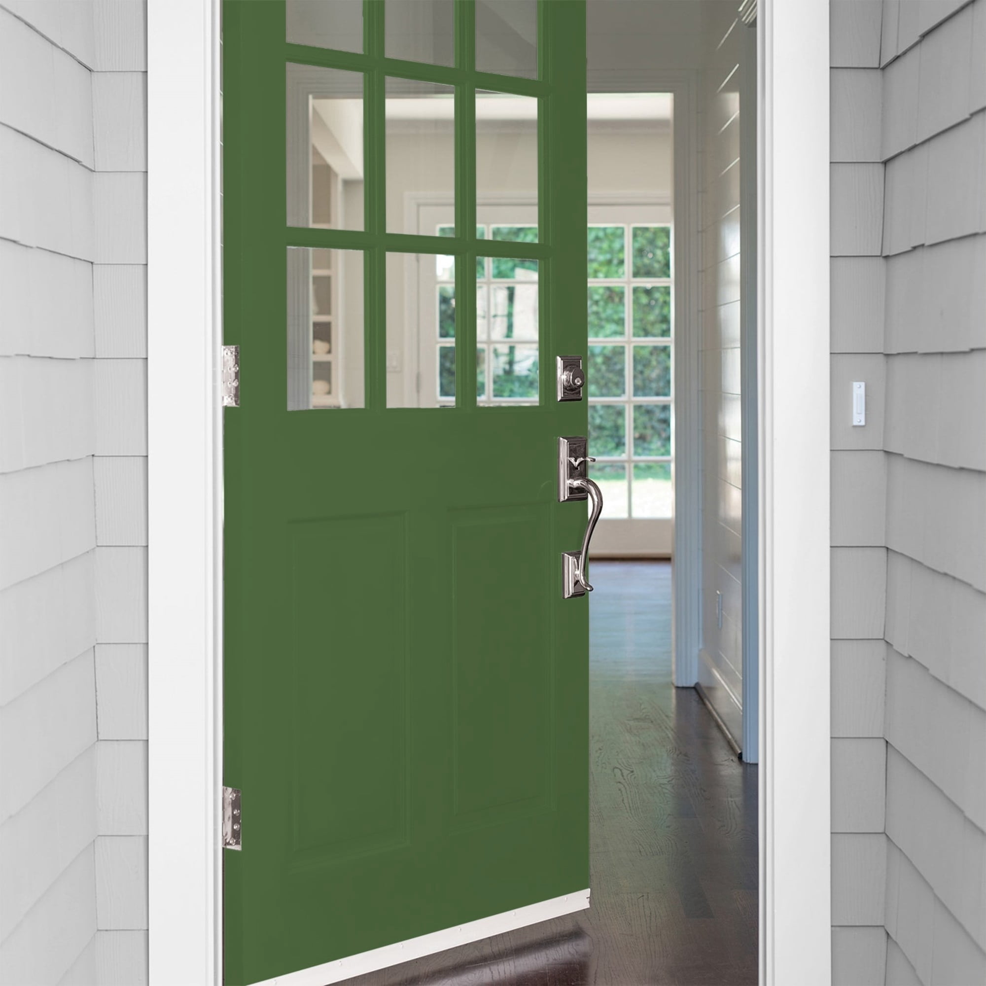 Glidden Fundamentals Mountain Forest / Green, Semi-Gloss Exterior Paint, 1 Gallon