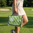 thumbnail image 4 of Xixirimido Golf Cart Seat Covers, Quilted Golf Cart Seat Towel Blanket with 4 Pockets Universal Fit for EZGO Club Car and More 2 Person Seats Carts Non-Slip, Golf Clubs Balls Green, 4 of 8