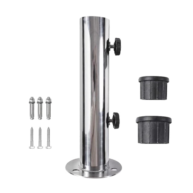 bedienty Support de Parasol en Acier Inoxydable pour Terrasse, Base Légère pour Plage Extérieure, Imperméable