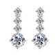 thumbnail image 1 of Moissanite Dangle Earrings for Women, 925 Short Silver Long Drop Earrings 14CT, 1 of 5