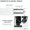 thumbnail image 6 of VIVO White Under Desk Lockable Pull Out Storage Drawers, Workspace Organizer, 6 of 8