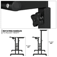 thumbnail image 6 of MoNiBloom Mobile Computer Desk with Tilting Table, Adjustable Small Standing Desk with Monitor Shelf for Standing or Sitting, Black, 6 of 10