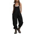 thumbnail image 2 of Favoffer Women's Sleeveless Tank Jumpsuit Solid Color Side Pocket Casual Utility Romper Lightweight Summer One Piece Outfit for Sports Daily Outdoor, 2 of 6