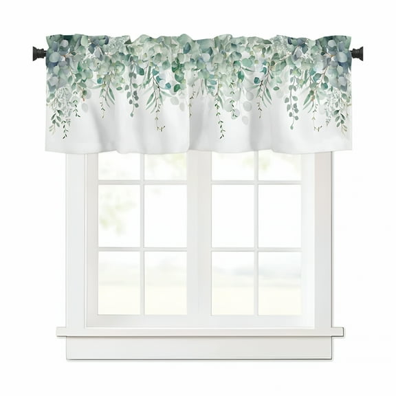 AUQ Teal Wooden Kitchen Curtains-Country Floral Farm Rustic Vintage Wood Small Short Tier Curtains Retro Decor for Living Room Rod Pocket Window Drapes 36 Inch Length 2 Panels 28"X36"