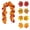 yellow18, variant on WWG Artificial Maple Leaf Garland, Faux Fall Vine Garland for Halloween Thanksgiving Decorations, Flower Garland with Flexible Metal Wire Stems, Reusable Indoor Outdoor Party Decor