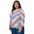 thumbnail image 2 of Alfred Dunner Womens Plus-Size  Python Chevron Crew Neck Top, 2 of 3