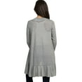 thumbnail image 4 of Cardigan à Volants Ouvert devant Couleur Unie Manches Longues pour Femmes, 4 of 7