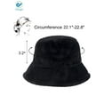 thumbnail image 6 of Deago Winter Bucket Hat for Women Warm Hats Vintage Faux Fur Wool Outdoor Fisherman Cap (Black), 6 of 8