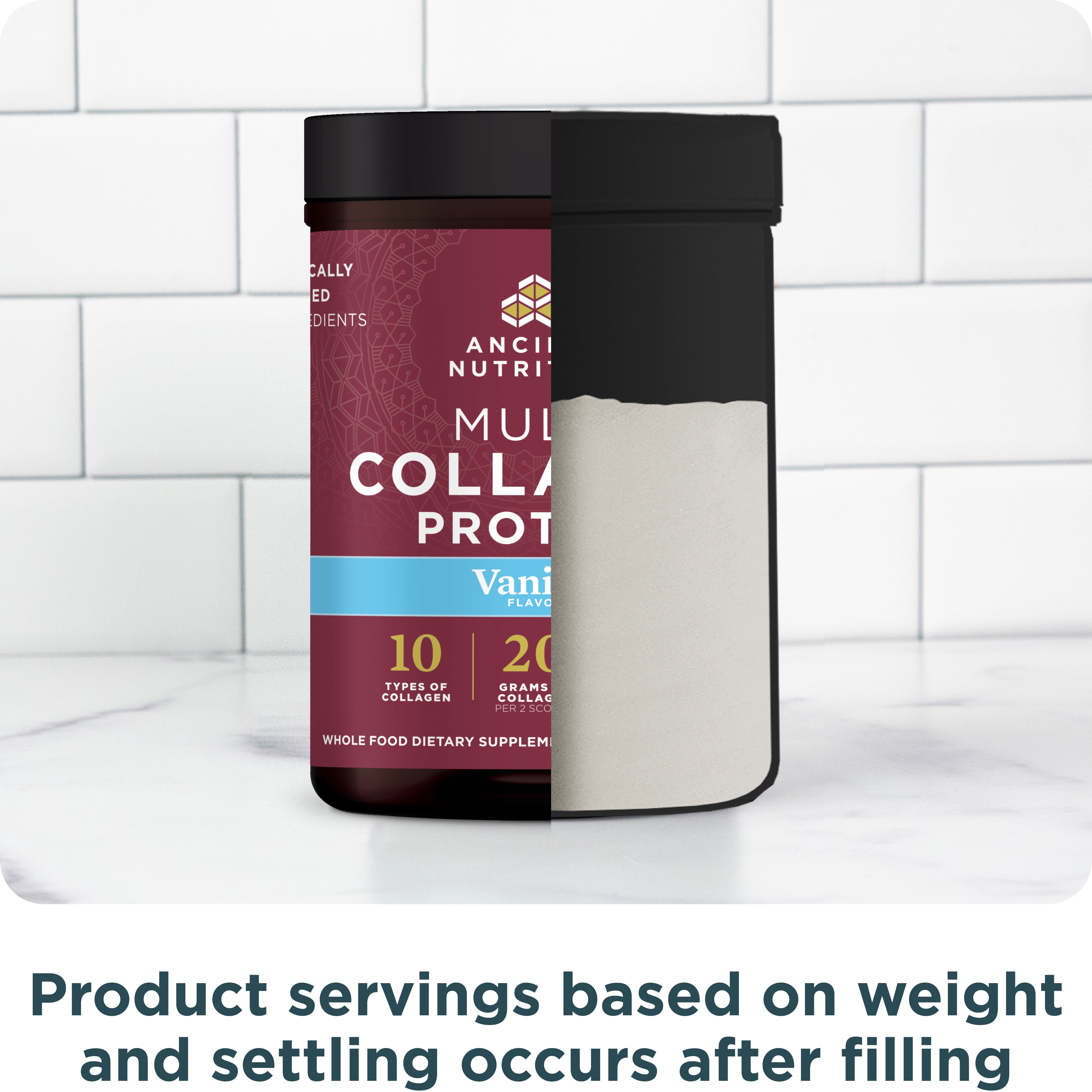 Ancient Nutrition Hydrolyzed Collagen Peptides Powder, Vanilla Multi Collagen Powder for Women and Men, 20 Servings, Supports Skin and Nails, Gut Health
