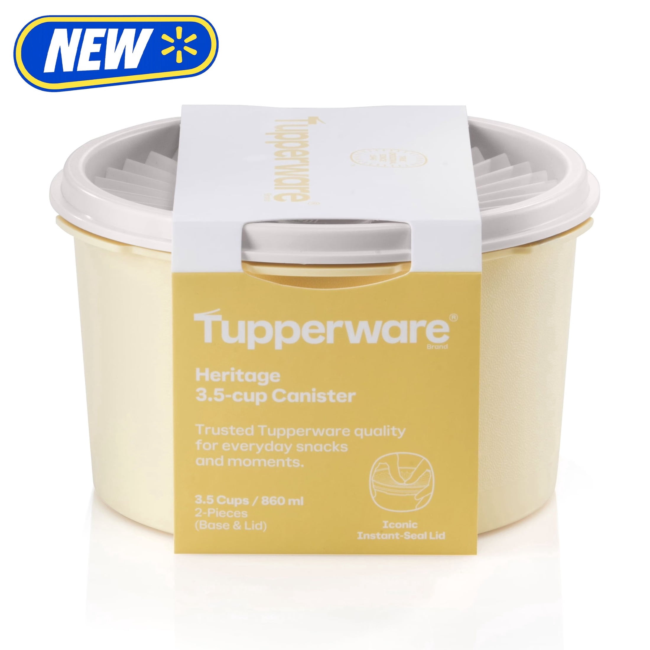 Tupperwareだ円キャニスター7点まとめ Tupperware Heritage 7-Cup Food Storage Canister with Lid, Peach