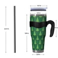 thumbnail image 4 of 40oz Tumbler,Green Christmas Tree Pattern Insulated Tumblers with Removable Handle,Stainless Steel Double Vacuum Coffee Tumbler Cup with Straw for Home,Office,Travel,Party, 4 of 5