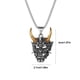 thumbnail image 3 of Prajna Ghost Pendant Necklace Personality Halloween Mask Stainless Steel Necklace Jewelry, 3 of 6