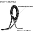 thumbnail image 3 of 7pcs Fishing Rod Guides Replacement Set Steel Ceramic Ring Fish Rod Repair Guide, 3 of 6
