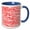 Blue/White, variant on 3drose, Red and White Zebra Print, 15oz Mug
