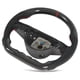 thumbnail image 1 of Volante de fibra de carbono Bling Bling Fondo plano D cuero perforado, 1 of 12