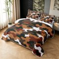thumbnail image 3 of Manfei Minimalst Camouflage Quilt Full, Old Fashion Camo Full Bedspread Sets, Coral, 3pcs, 1 Coverlet and 2 Pillowcases, 3 of 7