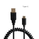 thumbnail image 3 of Cable USB-C tipo C en espiral de alta calidad para teclado mecánico, 6,6 pies, diámetro de cable de aproximadamente 4,5 mm. blanco, 3 of 7
