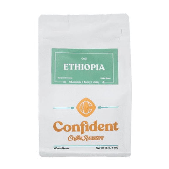 Confident Coffee - Ethiopia, Whole Bean Coffee, Light Roast, 12oz