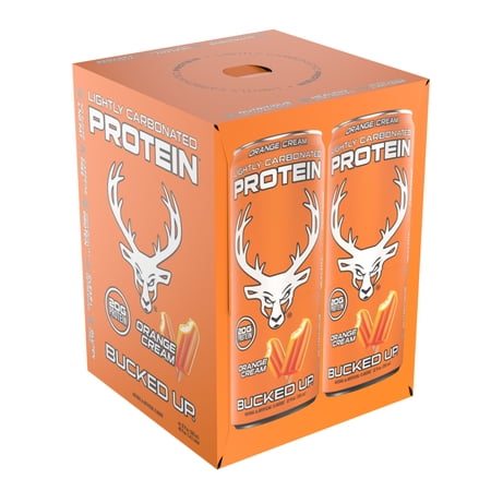 Bucked Up Lightly Carbonated Orange Cream Protein 12 fl oz 4 Pack