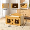 thumbnail image 6 of Durable Double-Layer Corrugated Cardboard Cat Scratcher with Cozy Bed - Sturdy Vertical Play Tower for Cats, All-Season Lounge with Integrated Play Balls, Easy to Scratch, Ideal for Indoor Use, 6 of 6