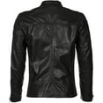 thumbnail image 2 of Men Leather Jacket Coat Motorcycle Biker Slim Fit Outwear Jackets A690, 2 of 3