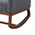 thumbnail image 6 of Yaheetech Polyester Upholstered Rocking Chair with Rubber Wood Legs for Living Rooms, Gray, 6 of 7