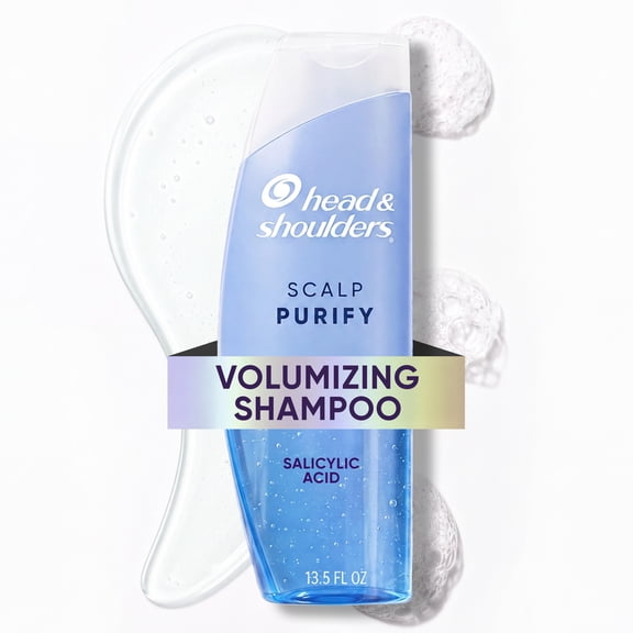 Head and Shoulders Scalp Purifying Dandruff Shampoo, Volumizing, for Oily Scalps, with Salicylic Acid, 13.5 fl oz