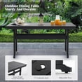 thumbnail image 4 of HDPE Dining Table Set for 10,12-Piece Outdoor Table and Chairs Include 10 Dining Chairs and 2 Pcs 62.5" Patio Dining Table with Umbrella Hole (Black), 4 of 6