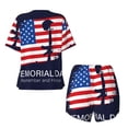 thumbnail image 5 of Lsque Memorial Day Women's Short-Sleeved Pajama Set - 2 Piece Soft and Lightweight Sleepwear Set-Large, 5 of 9
