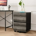 thumbnail image 4 of Bestier Mobile 2 Drawer File Cabinet with 10 Free A4 File Holders, Grey, 4 of 5