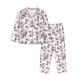 thumbnail image 1 of Fotbe Rose Flowers Conjunto de Pijama de Manga Larga para Mujer con Estampado, Ropa de Dormir de 2 Piezas, Conjunto de Casa Suave y Cómodo con Bolsillos-Medium, 1 of 7